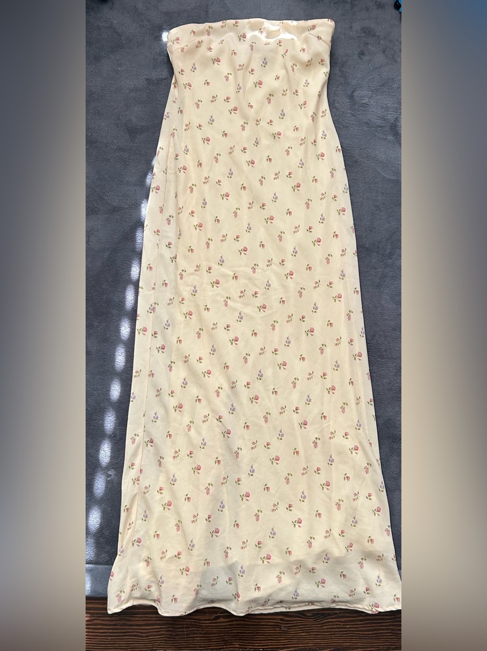 Princess Polly Members Only Strapless Maxi Dress - Yellow Floral